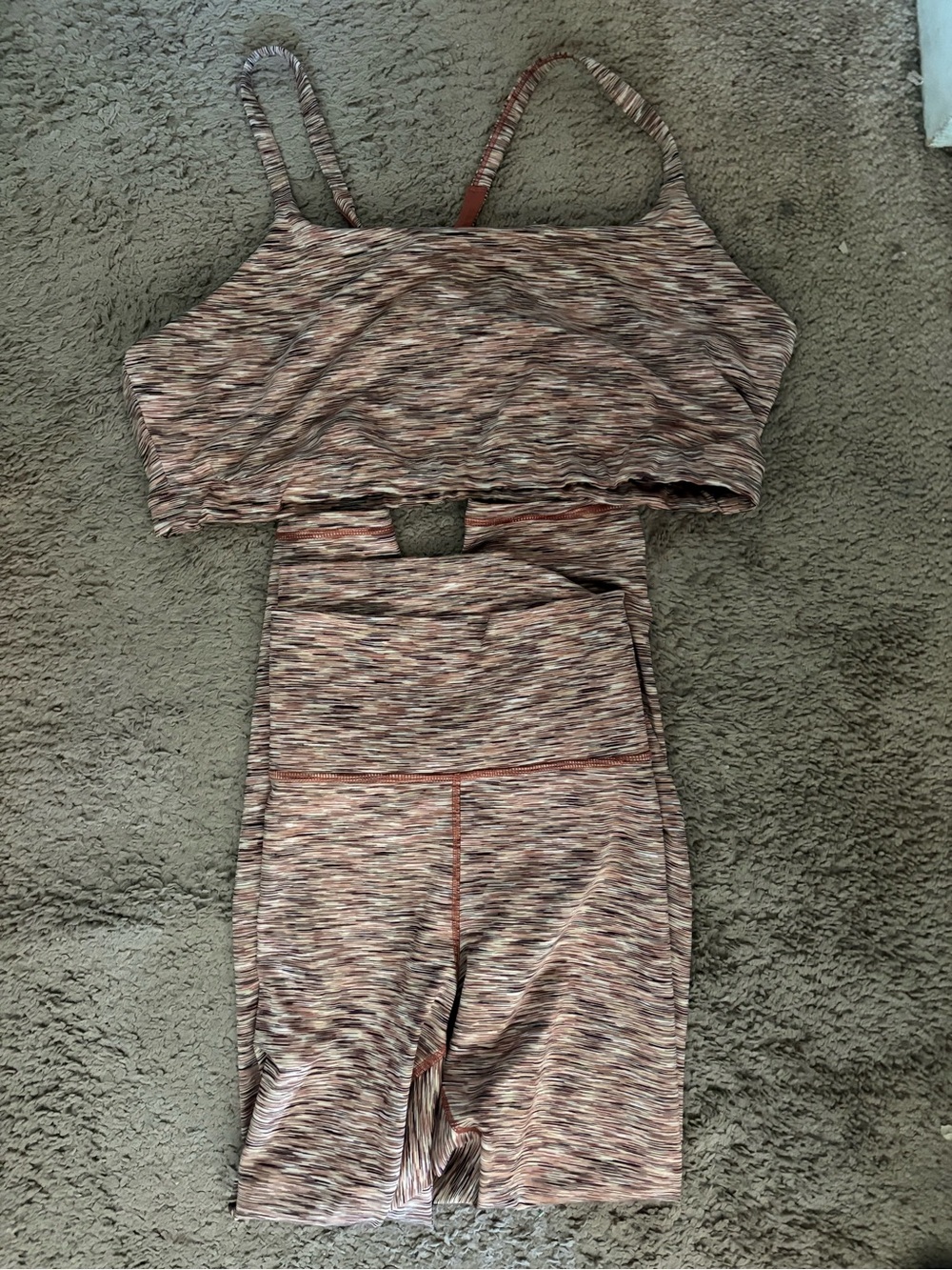 Old Navy Multicolor Space-Dye Active Bra and Pant Set